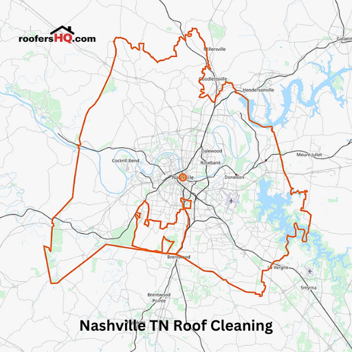 roof cleaning nashville tn map