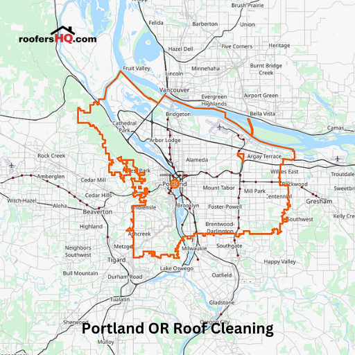 roof cleaning portland oregon map